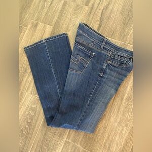 Classic Blue Denim Jeans White House Black Market 10R Flare Leg
